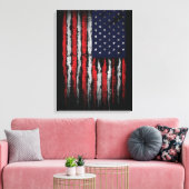 Toile Drapeau Grunge U.S.A (Insitu(Salon))
