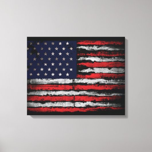 Toile Drapeau Grunge U.S.A (Recto)