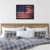 Toile Drapeau Grunge U.S.A (Insitu(Chambre))