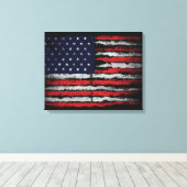 Toile Drapeau Grunge U.S.A (Insitu (Plancher de Bois))