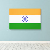 Toile Drapeau indien (Inde) (Pays d'Asie du Sud) (Bharat (Insitu (Plancher de Bois))