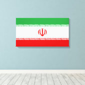 Toile Drapeau iranien (Iran) (Persan) (Insitu (Plancher de Bois))