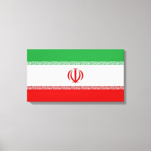 Toile Drapeau iranien (Iran) (Persan) (Recto)