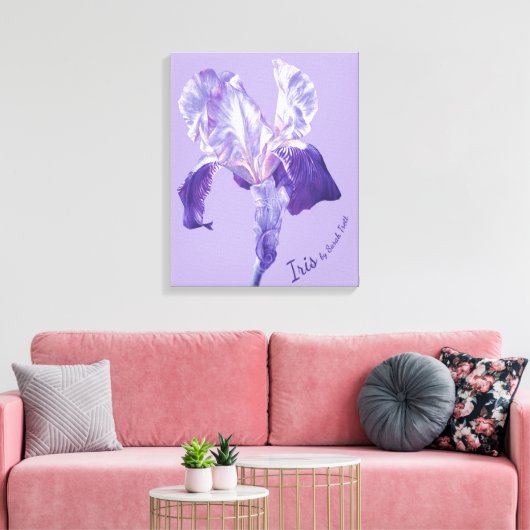 Toile Drapeau Iris mauve et mauve (Insitu(Salon))