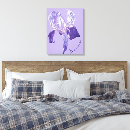 Toile Drapeau Iris mauve et mauve (Insitu(Chambre))