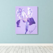 Toile Drapeau Iris mauve et mauve (Insitu (Plancher de Bois))