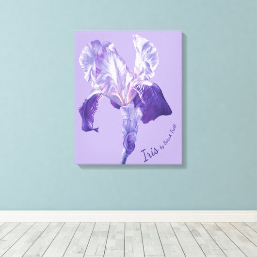 Toile Drapeau Iris mauve et mauve (Insitu (Plancher de Bois))