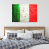 Toile Drapeau italien fissuré (Insitu(Chambre))