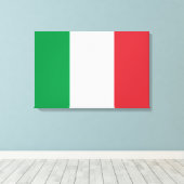 Toile Drapeau italien (Italie) (Insitu (Plancher de Bois))