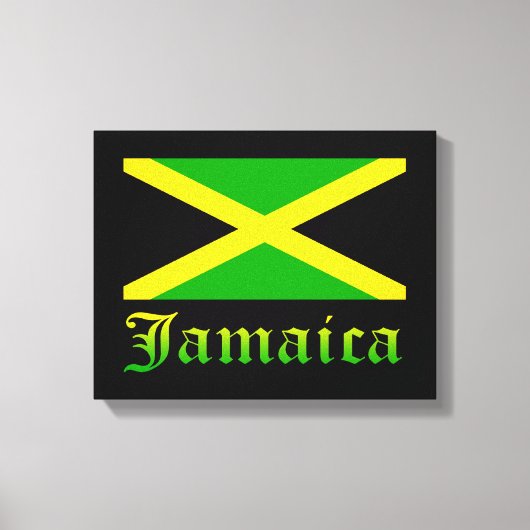 Toile Drapeau jamaïcain, noir, vert et jaune (Recto)