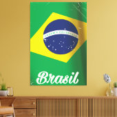 Toile Drapeau national de Brasil affiche de voyage (Insitu(Salon))