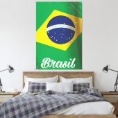 Toile Drapeau national de Brasil affiche de voyage (Insitu(Chambre))