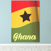 Toile Drapeau national du Ghana affiche de voyage de sty (Insitu (Plancher de Bois))