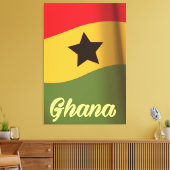 Toile Drapeau national du Ghana affiche de voyage de sty (Insitu(Salon))