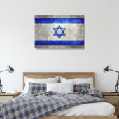 Toile Drapeau national israélien en texture pierre (Insitu(Chambre))