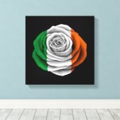 Toile Drapeau Rose irlandais noir (Insitu (Plancher de Bois))