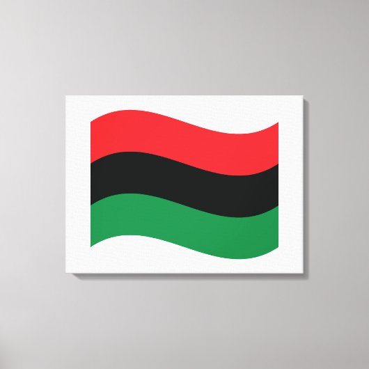 Toile Drapeau rouge, noir et vert (Recto)
