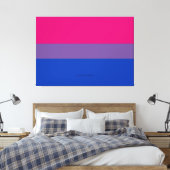 Toile Drapeau SlipperyJoe's Bisexual Pride lavande-rose (Insitu(Chambre))
