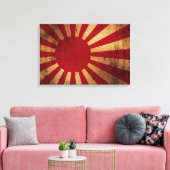 Toile Drapeau Sun Levant japonais (en détresse) (Insitu(Salon))