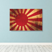 Toile Drapeau Sun Levant japonais (en détresse) (Insitu (Plancher de Bois))