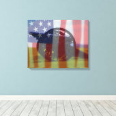 Toile Drapeau sur Canons Antietam (Insitu (Plancher de Bois))