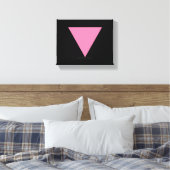 Toile Drapeau triangle rose de SlipperyJoe drapeau rose (Insitu(Chambre))