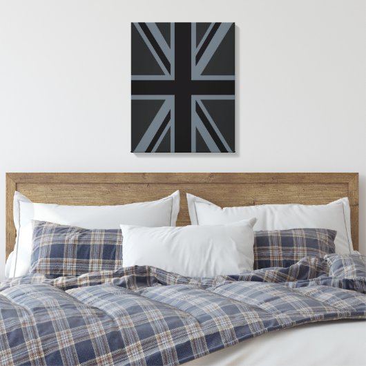 Toile Drapeau Union Jack noir (Insitu(Chambre))