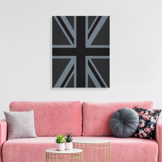 Toile Drapeau Union Jack noir (Insitu(Salon))