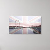 Toile Drapeau Union Jack Skyline de Londres (Recto)