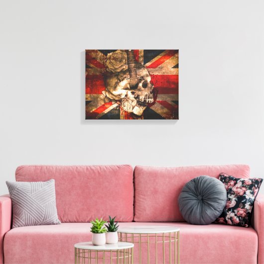 Toile Drapeau Union Jack UK gothique (Insitu(Salon))