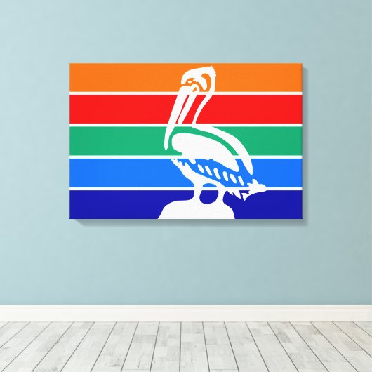 Toile Drapeau urbain de Saint-Pétersbourg (Floride) (Insitu (Plancher de Bois))