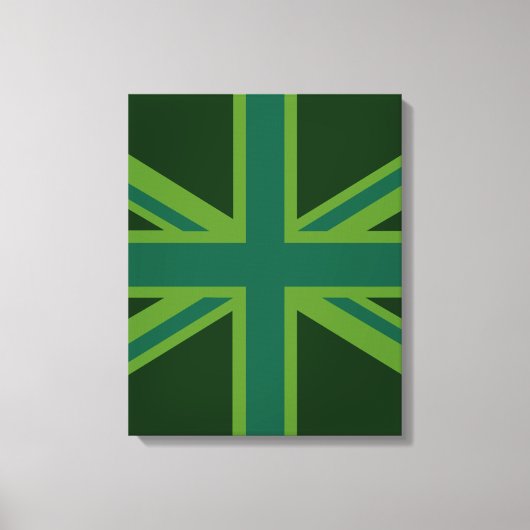 Toile Drapeau vert Union Jack (Recto)
