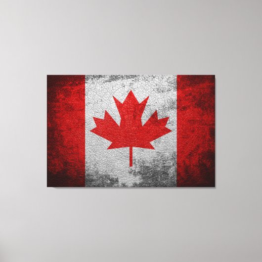 Toile Drapeau vintage Canada (Recto)