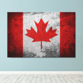 Toile Drapeau vintage Canada (Insitu (Plancher de Bois))