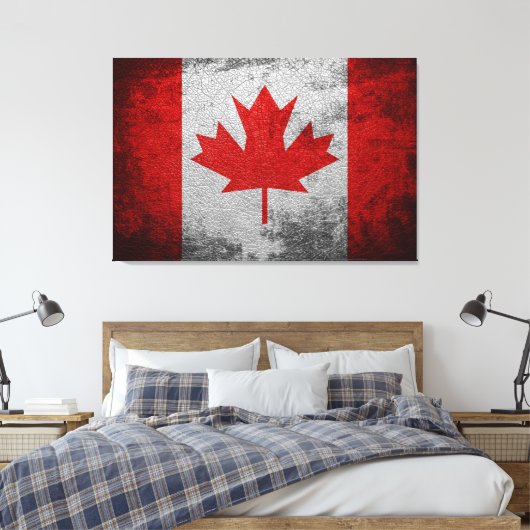 Toile Drapeau vintage Canada (Insitu(Chambre))