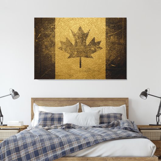 Toile Drapeau vintage Canada #3 (Insitu(Chambre))