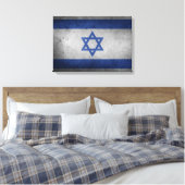 Toile Drapeau Vintage déchiré d'Israël (Insitu(Chambre))