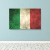 Toile Drapeau vintage déchiré d'Italie (Insitu (Plancher de Bois))