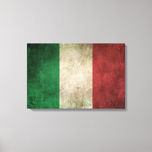 Toile Drapeau vintage déchiré d'Italie (Recto)