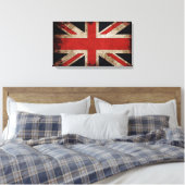 Toile Drapeau vintage Grunge UK (Insitu(Chambre))