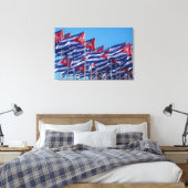 Toile Drapeaux cubains qui flottent (Insitu(Chambre))