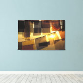 Toile drapeaux de prière bouddhiste au coucher du soleil (Insitu (Plancher de Bois))