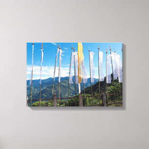 Toile Drapeaux de prière dans les montagnes orientales d