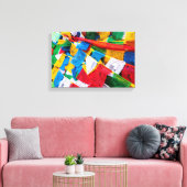 Toile Drapeaux de prière tibétains colorés - Tibet (Insitu(Salon))