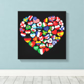 Toile Drapeaux des pays du pavillon international (Insitu (Plancher de Bois))