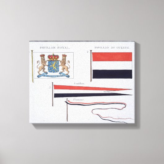 Toile Drapeaux du Royaume des Pays-Bas, d'une (Recto)