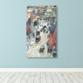 Toile Drapeaux sur la 57e rue par Frederick Childe Hassa (Insitu (Plancher de Bois))