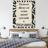 Toile Dream Awake Quote Ar Stretched Canvas Print (Insitu(Chambre))