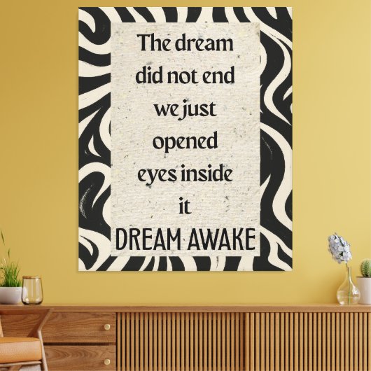 Toile Dream Awake Quote Ar Stretched Canvas Print (Insitu(Salon))