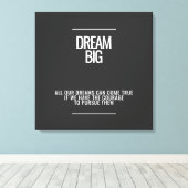Toile Dream Big Acrylique Mur Art (Insitu (Plancher de Bois))